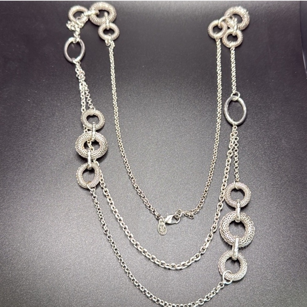 🚨3 for $15🚨 PREMIER DESIGNS - Silver Chain Necklace with Modern Classic Style